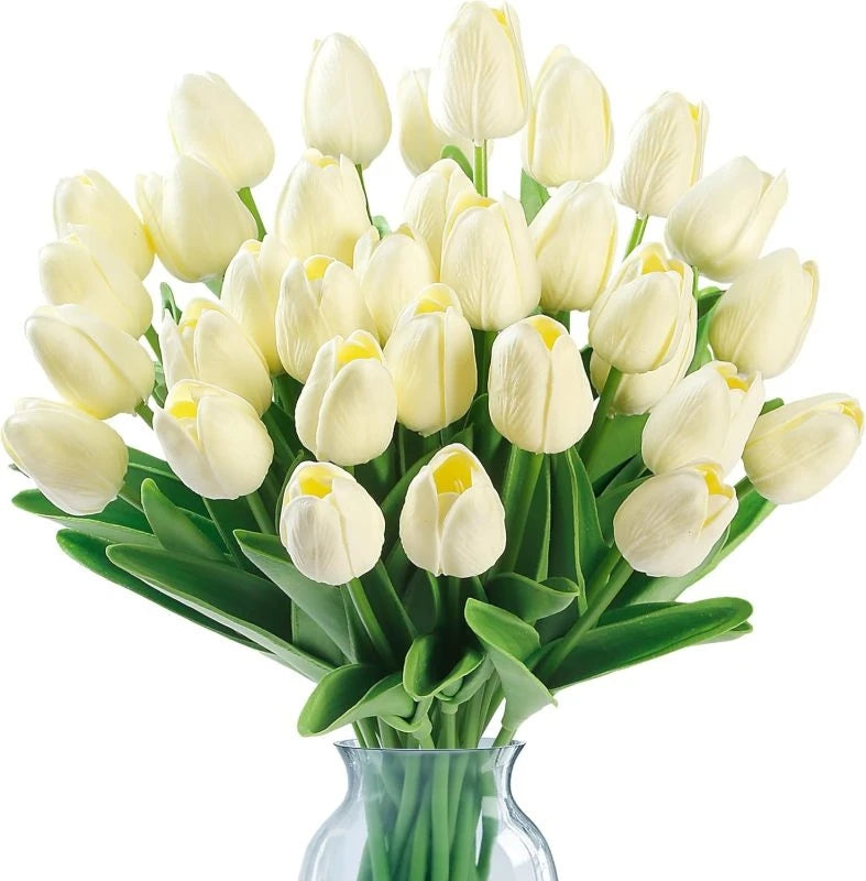 5/10PCS Artificial Flowers Real Touch Tulip Scrapbook Vase Home Room Decora Wedding Garden Arch Garland Brial Bouquet Diy Gifts