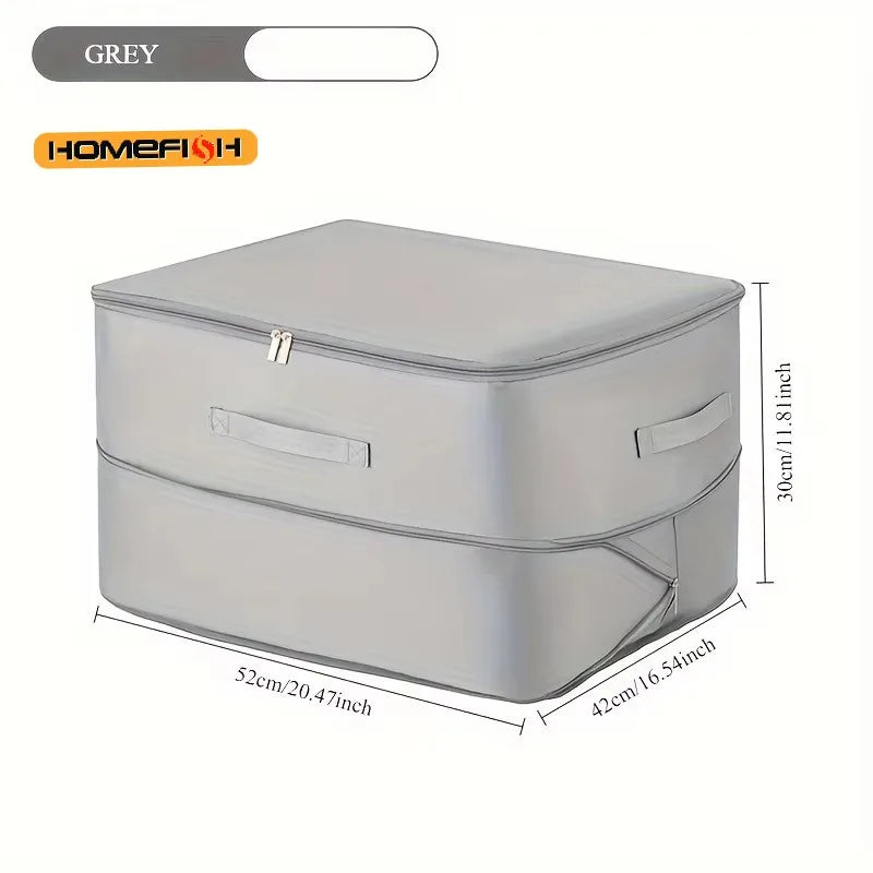 Heavy-Duty Self-Compressing Storage Bag Portable Organizer for ClothesBlankets & Quilts Ideal for Closet Organization
