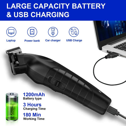 Kemei Hair Clipper Km-809A Km-2299 Km-2024 UBS Rechargeable Cordless Beard Trimmer Powerful Electric Hair Clippers for Men