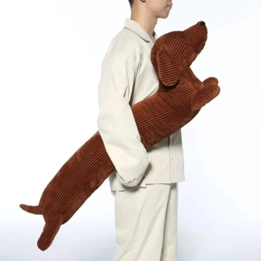 Cute Dachshund Dog Strip Pillow Soft Sofa Throw Pillow Neck Waist Pillow For Living Room Office and Home Decor