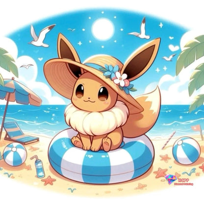 Eevee Pokemon Cute Anime Cartoon Square Round Diamond Painting Kits Cross Stitch Mosaic Embroidery Home Decor 5D DIY Art Gift