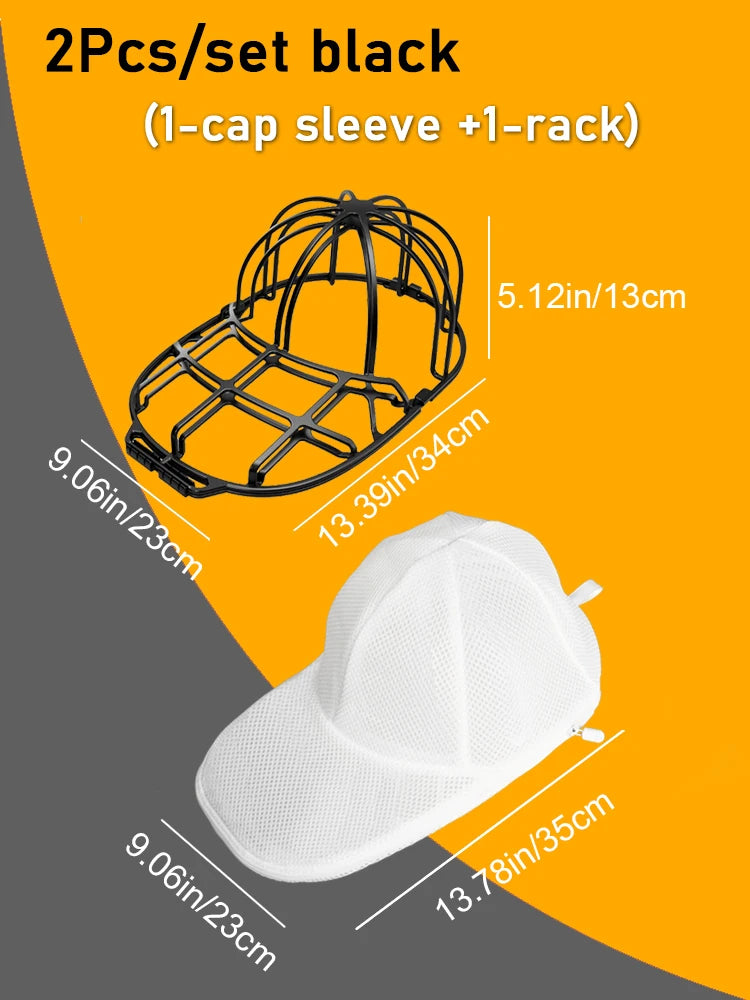 Washing Machine Hat Washing Protector Hat Cleaning Machine Washable Laundry Bag Anti-Deformation Secure Hat Storage Solution