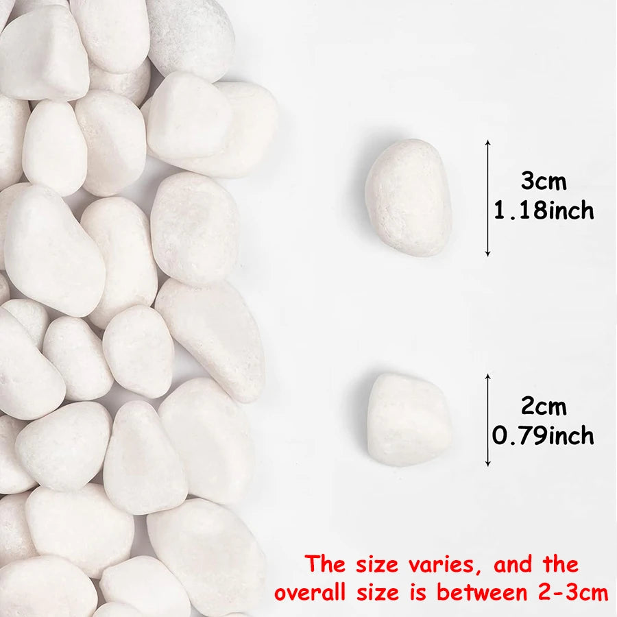 0.66Lb High Polished Natural Pebbles for Fish Tank Aquarium, Plant Vases, Courtyard Garden Landscape & Horticultural Decoration
