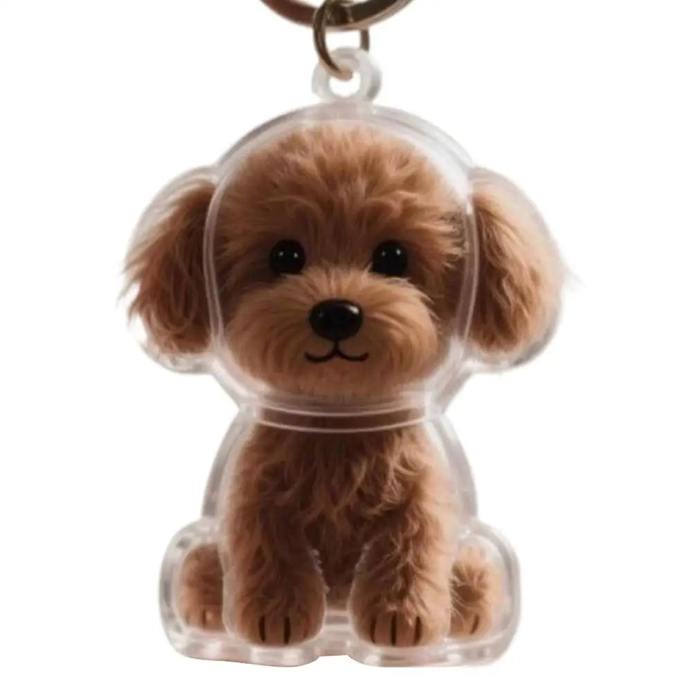Cute Cat Dog Pet Hair Storage Box Keychain Bag Hanging Decoration Cat Hair Transparent Creative Souvenir,Pet Memorial Ideal Gift