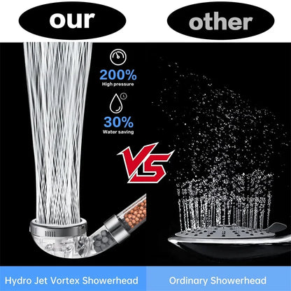 1PC ABS Filtered Shower Head Anti Limestone High-Pressure Water Saving Handheld Clear Showerheads with Filter Beads for Bathroom
