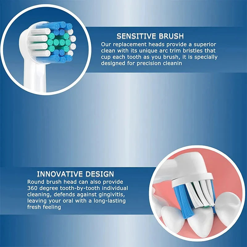 4/8/16 Pcs Replacement Toothbrush Heads Compatible with Oral-B Braun Professional Electric Toothbrush Heads Brush Heads