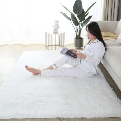 Fluffy  Carpet Living Room Plush Lounge Rug in The Bedroom Floor Mat Soft Velvet Carpets For Children Kids Decoration  ﻿
