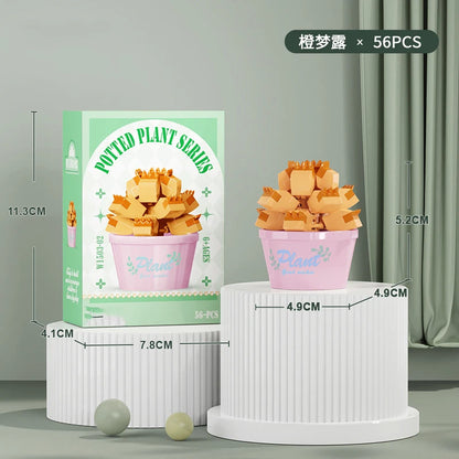 Flower Bouquet Mini Particle Building Blocks Flower Kit 3D DIY Creative Plants Micro Bricks for Home Decor Girl Gift Adults Kids