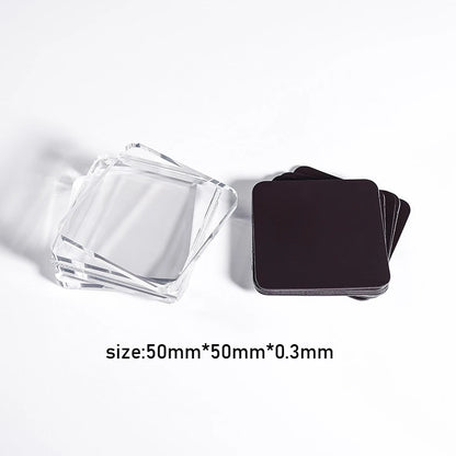 5/10pcs DIY Refrigerator Magnet High Transparent Acrylic Square Round with Magnetic Sheet Material Package Home Decor