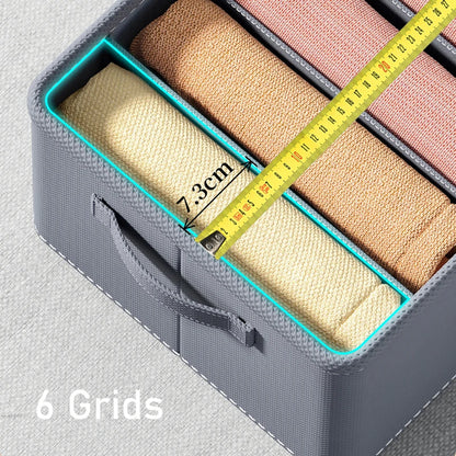 Thickened Pants Storage Box Foldable 9/7 Grids Organizer for Jeans Sweatshirt Shirt Wardrobe Organizers of Cabinets and Drawer