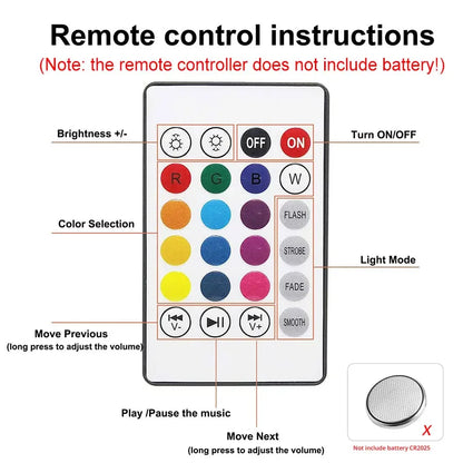 E27 Bluetooth Speaker Music Bulb RGB Lights Bulb 12W 85-265V with Remote Control For Live Room Bedroom Home Decor Lighting