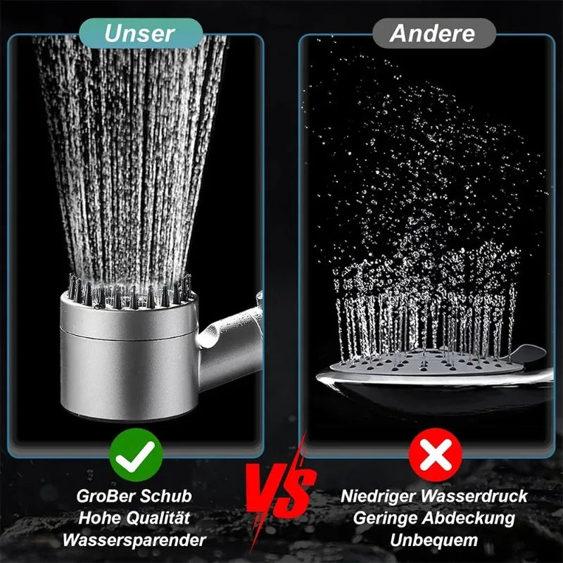 Handheld Shower Head with ON/OFF Switch 3 Modes High Pressure Water Saving Filter Powerful Massage Spa for Bathroom