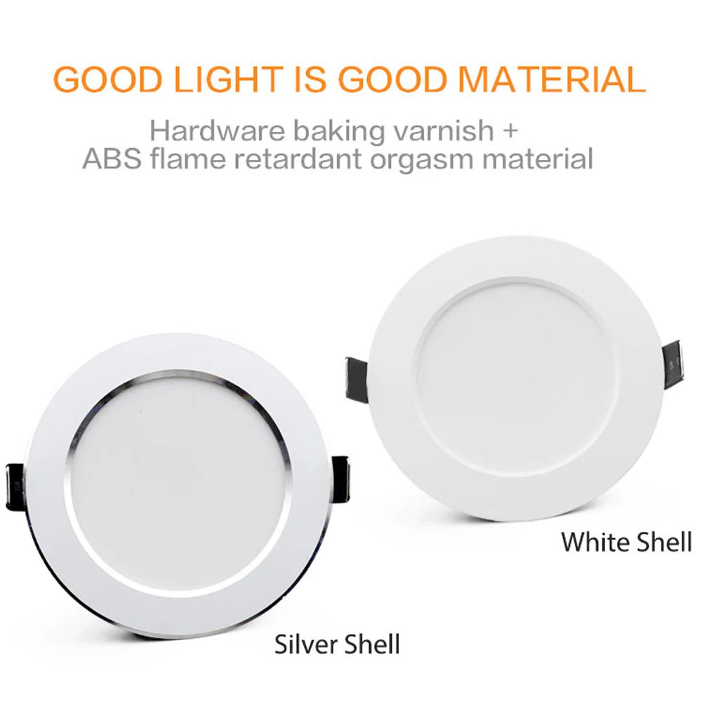 10Pack LED Downlight 220V Recessed Round Ceiling Dowm Light Bedroom Indoor Living Room For Home Decor Lighting LED Spot Lamp