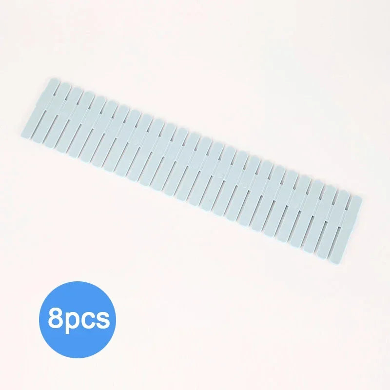 4/8 Pieces Adjustable Drawer Divider Partition Durable Storage Cosmetic Socks Underwear Drawer Clothes Organizer Cabinets