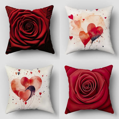 Heart Pillow Cover Valentine's Day Cushion Cover Pillow Case Office Chair Sofa Bed Home Decor Throw Pillow Cover