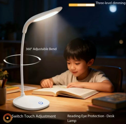 LED Desktop Desk Lamp USB Rechargeable Lighting Eye Protection Room Night Light Bedroom Bedside Student Reading Lamp