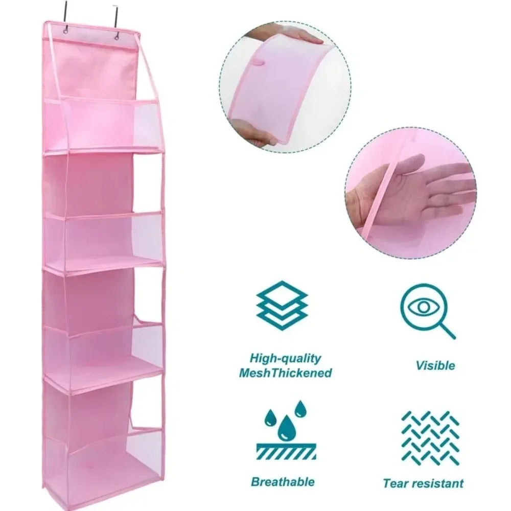Multi-functional Fabric Hanging Bag for Behind the Door Multi-layer Storage Hanging Bag Miscellaneous Organizer Storage Hanging