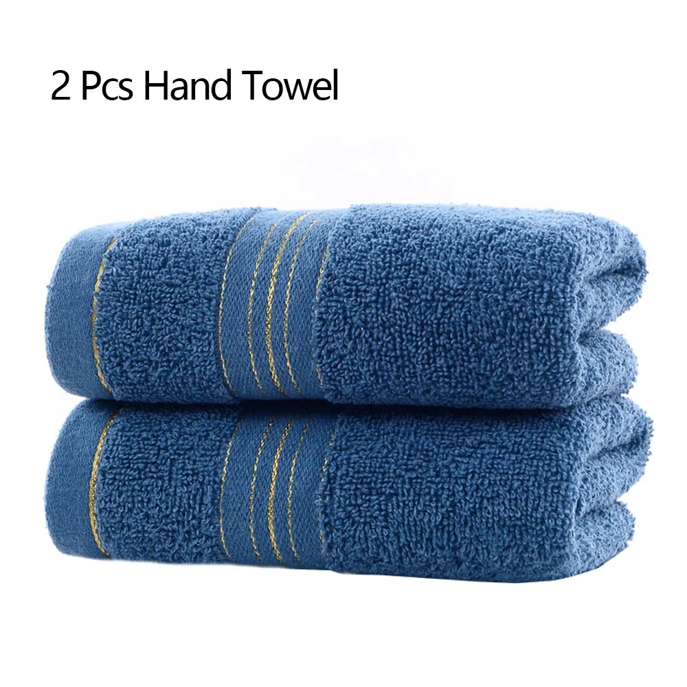1/2/4 Pcs Cotton Class A Thickened Absorbent Jacquard Polyester-cotton Skin-friendly Face Towel Pure Cotton Towel Adult Towel