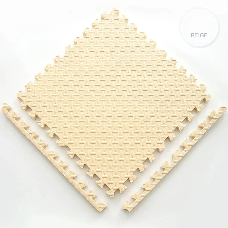 30*30cm Thick Baby Mat EVA Leaf Pattern Fitness Floor Mat Yoga Fitness Non-slip Interlocking Carpet Room Decorative Floor Tile