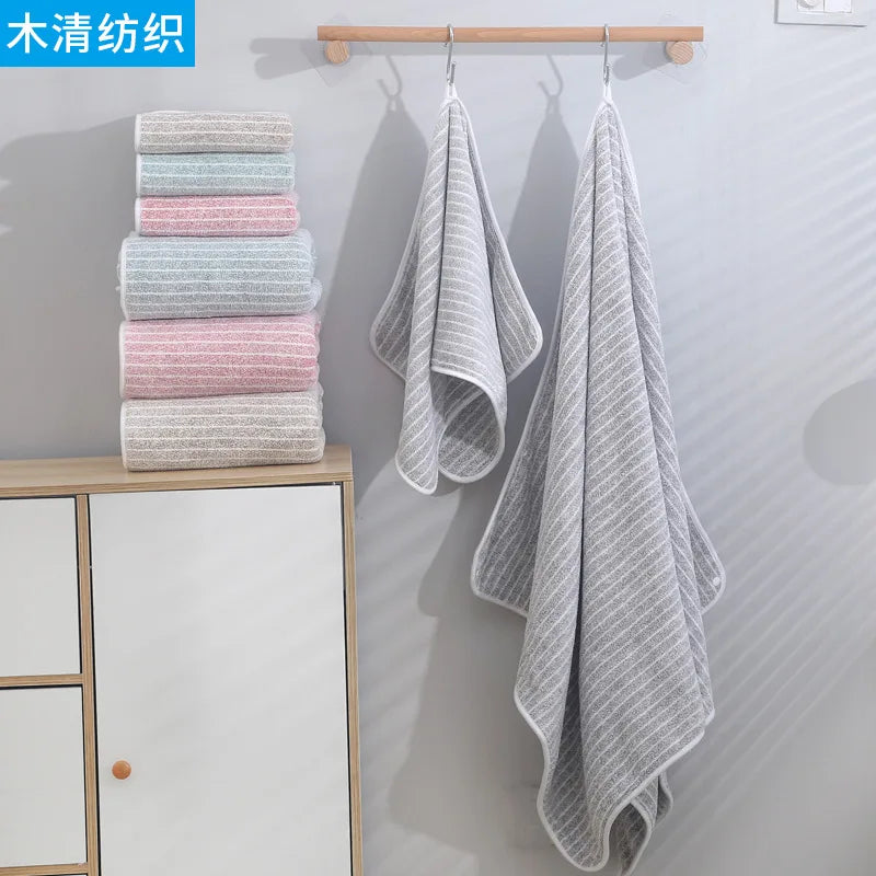 Quick-Drying Towel Coral Fleece Towels Bath Towels Thickened Absorbent for Swimming Pool Sports Fitness Gift Towels
