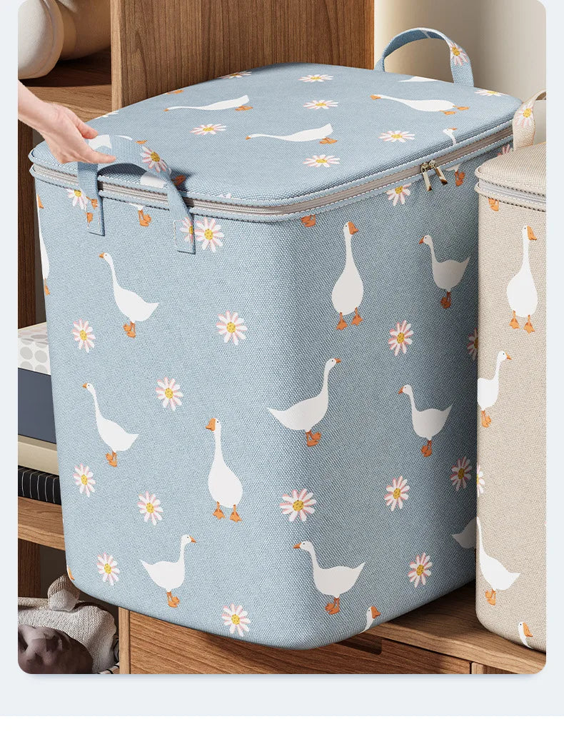 2025 Cotton Quilt Storage Bag Large Capacity Quilt Storage Box Non Woven Clothes Special Storage Moving Luggage Bag Portable