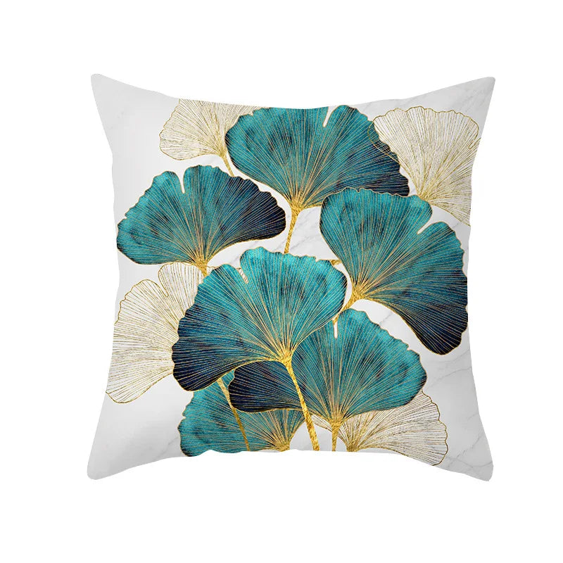 1pc Short Plush Printed Ginkgo Leaf Pattern Pillowcase - Soft and Cozy Plush Design forComfortable Sleep(Without Pillow Insert)