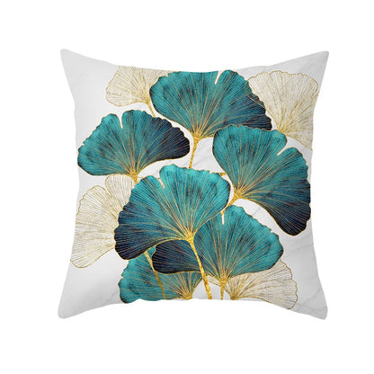 1pc Short Plush Printed Ginkgo Leaf Pattern Pillowcase - Soft and Cozy Plush Design forComfortable Sleep(Without Pillow Insert)