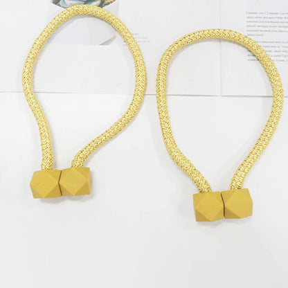 4pcs Curtain Tiebacks with Strong Magnet Thick Rope Design for Bedroom Living Room Kitchen Durable Plastic Home Decor Accessory