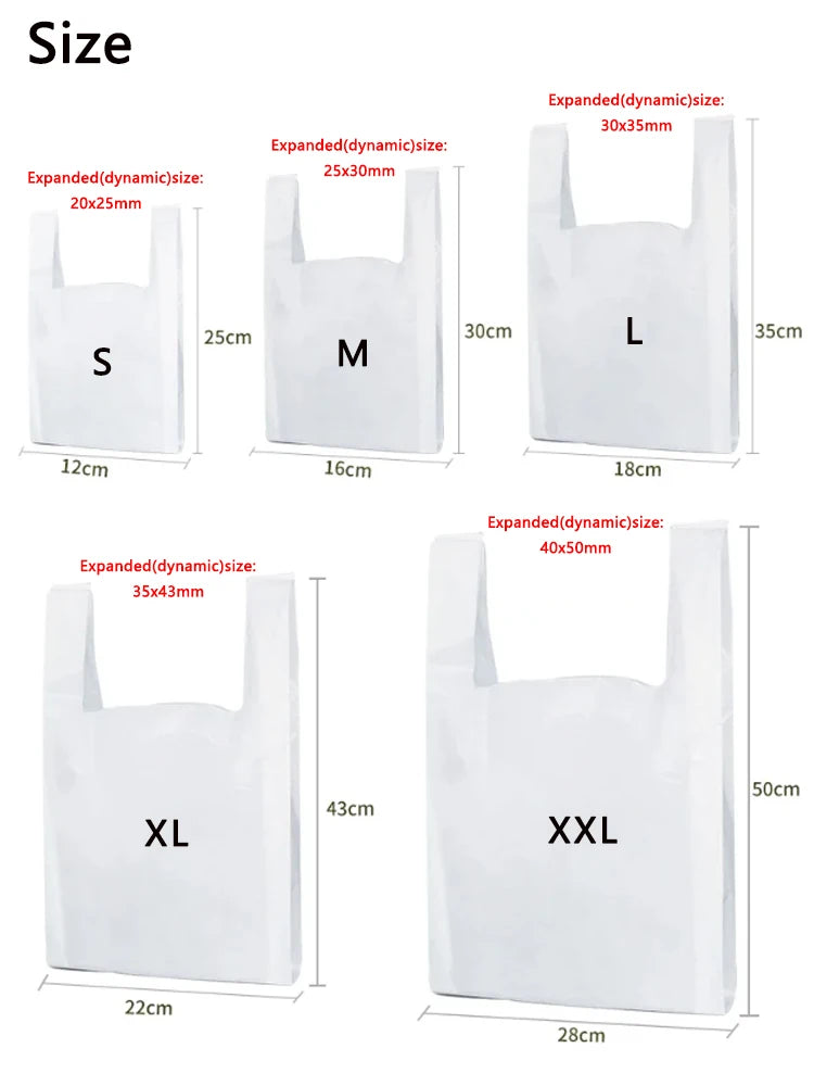 Food Fresh-keeping Bags, Tear-up Supermarket Roll-up Bags, Kitchen Hand-held Plastic Bags To Keep Fresh