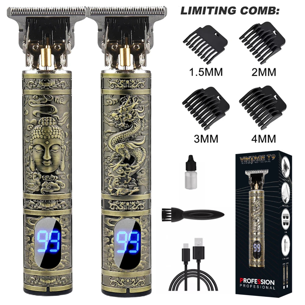 LCD Display T9 Electric Hairber 0mm Shaver Hair Trimer Home Appliances Travel Barber Razors Shaving Machine for Men Trimmer Man