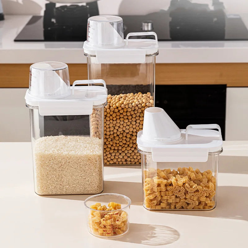 Household Rice Storage Bucket Insect Proof Moisture-Proof Sealed Container for Grains Pet Food Miscellaneous Storage Box