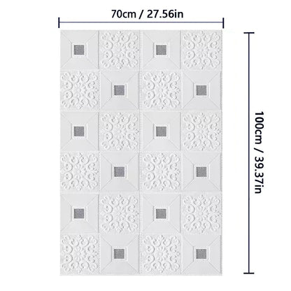 70cm*1M 3D Brick Pattern Wall Panels Wallpaper DIY Waterproof for Living Room Bedroom Kitchen Background Wall Decoration