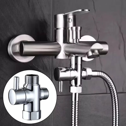G1/2 inch diverter valve three-way T-type adapter for shower brass faucet connector bathroom faucet water diverter