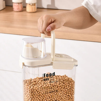 Transparent Storage Jar for Grains, Rice Bucket, Tea, Dried Fruits Storage Box, Kitchen Grain Bucket, Storage Jar, Sealed Jar
