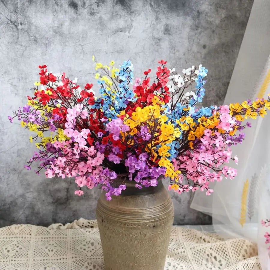 1/4pcs Artificial Flowers Cherry Blossoms Gypsophila Fake Plants DIY Wedding Bouquet Vases for Home Decor Faux Festival Branch