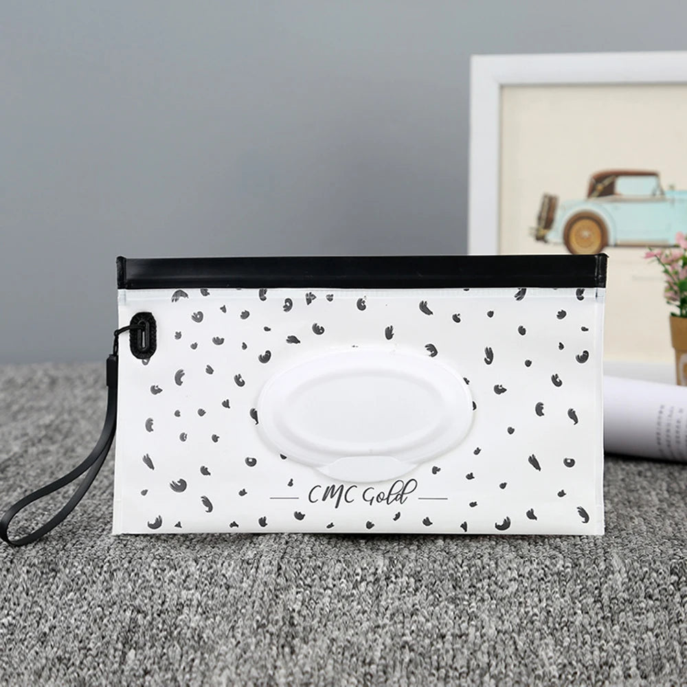 1PCS/2PCS Wet Wipe Bag With Pull-Out Flip Cover, Wet Tissue Bag For Bedside Placement, Handheld, Portable For Going Out