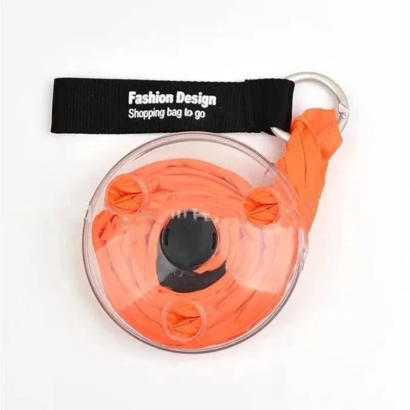 Multifunctional Eco Reusable Super Small Storage Bag Portable Folding Telescopic Disc Supermarket Shopping Pouch
