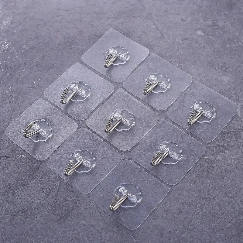 30 Pcs Hooks Transparent Strong Self Adhesive Door Wall Hangers Hooks Suction Heavy Load Rack Cup Sucker For Kitchen Bathroom