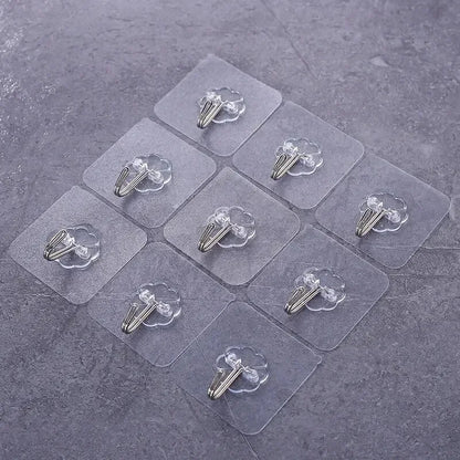 30 Pcs Hooks Transparent Strong Self Adhesive Door Wall Hangers Hooks Suction Heavy Load Rack Cup Sucker For Kitchen Bathroom