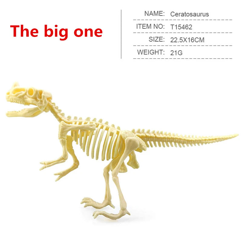 12pcs/set Jurassic Dinosaurs Skeleton Model Archaeology Tyrannosaurus Pterosaur Home Decor Toys For Children Christmas Gifts