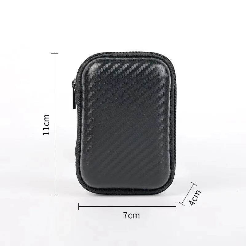 Stylish Eva Headphone Data Cable Storage Hard Drive Bag Simple Portable Charger Headphone Zipper Box