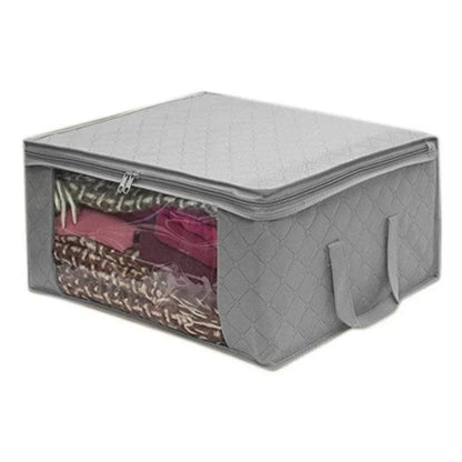 1Pcs Blanket Quilt Clothes Closet Box Bags Home Foldable Moisture-proof Storage Case Washable Zipper Household Cabinet Organizer