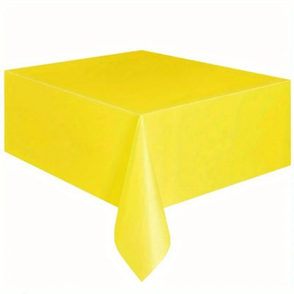 1pc 137*183cm Plastic Disposable Table Cover Rectangle Party Tablecloth Waterproof for Birthday wedding christmas New Year Event