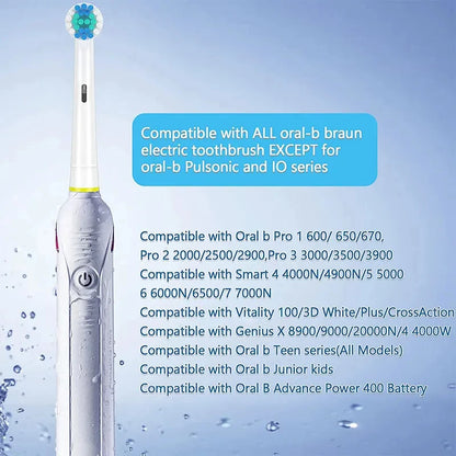 4/8/16 Pcs Replacement Toothbrush Heads Compatible with Oral-B Braun Professional Electric Toothbrush Heads Brush Heads