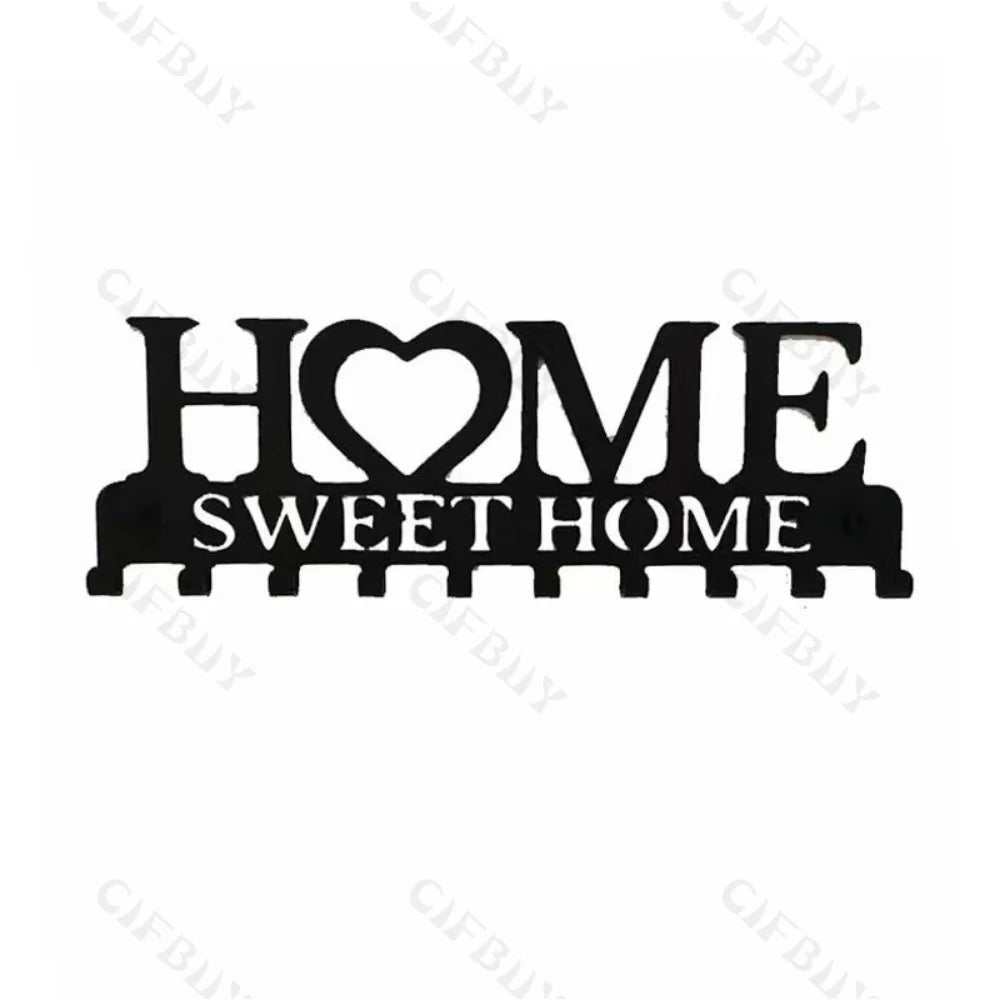 1pc Metal Wall Hooks Key Holder, Wall Mounted Coat Rack, Iron Art Decor For Home Kitchen Door