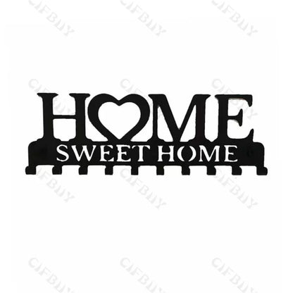 1pc Metal Wall Hooks Key Holder, Wall Mounted Coat Rack, Iron Art Decor For Home Kitchen Door