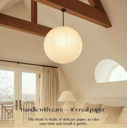 Noguchi Rice Paper Pendant Light for Home Decor Minimalist Japanese Paper Hanging Lamps For Living Room Home Decor Hanging Light