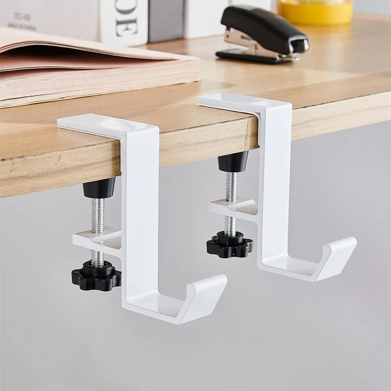 1/2pc Adjustable Desk Edge Hook Gaming Headset Desk Hanger Backpack Storage Hanging Hook Holder Punch-free Home Universal Hook