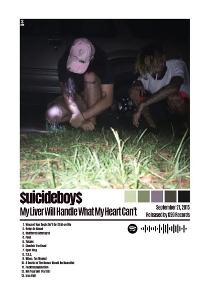 Classic Singer Suicideboy Posters Wall Art Canvas Paintings and Prints HD Pictures for Living Room Bedroom Home Decor Gifts