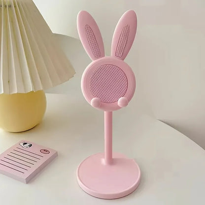 Cute Rabbit Mobile Phone Stand Desktop Can Be Lifted And Adjusted Desktop Lazy Person Selfie Watch Video Music Support Bracket